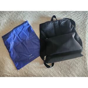 CARAA X ATHLETA Travel Black Nylon Neoprene backpack with detachable purse